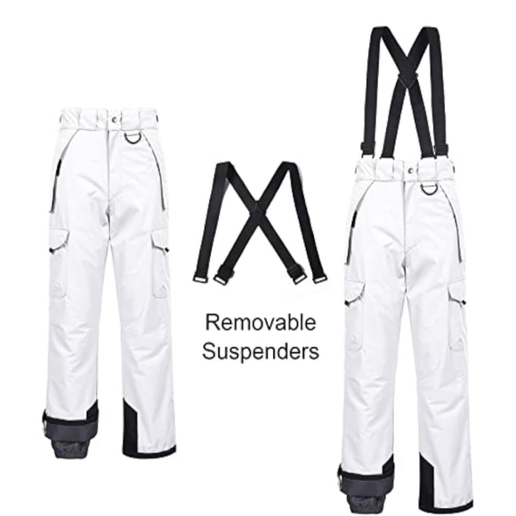 Snow Pants Men Snow Suits Water Resistant Insulated Ski Snow Pants - Picture 4 of 8